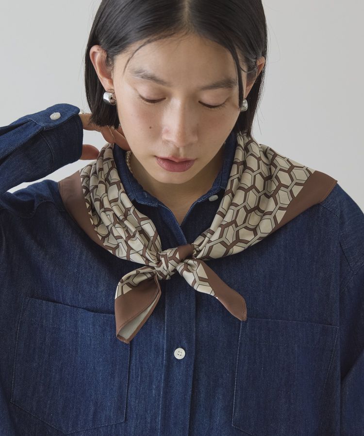 AMERICAN HOLIC「亀甲柄スカーフ」|バンダナ・スカーフ|Brown