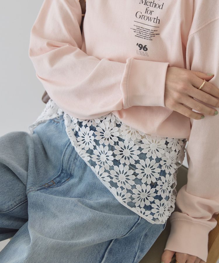 AMERICAN HOLIC「トライアングルレーススカーフ」|バンダナ・スカーフ|Off White