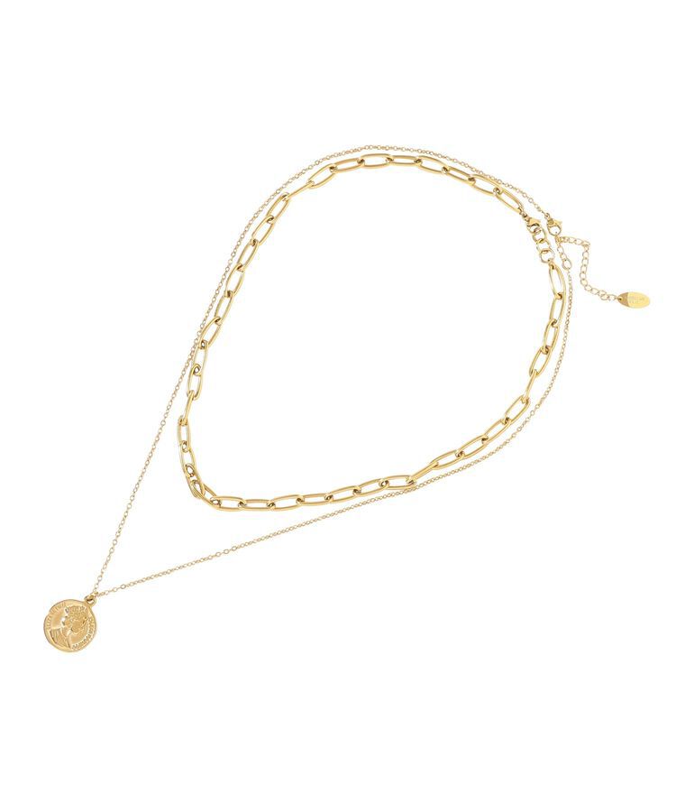 AMERICAN HOLIC「【ステンレス】コイン2連ネックレス」|ネックレス|