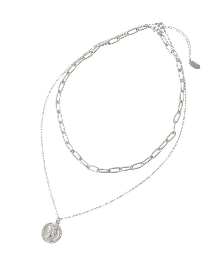 AMERICAN HOLIC「【ステンレス】コイン2連ネックレス」|ネックレス|