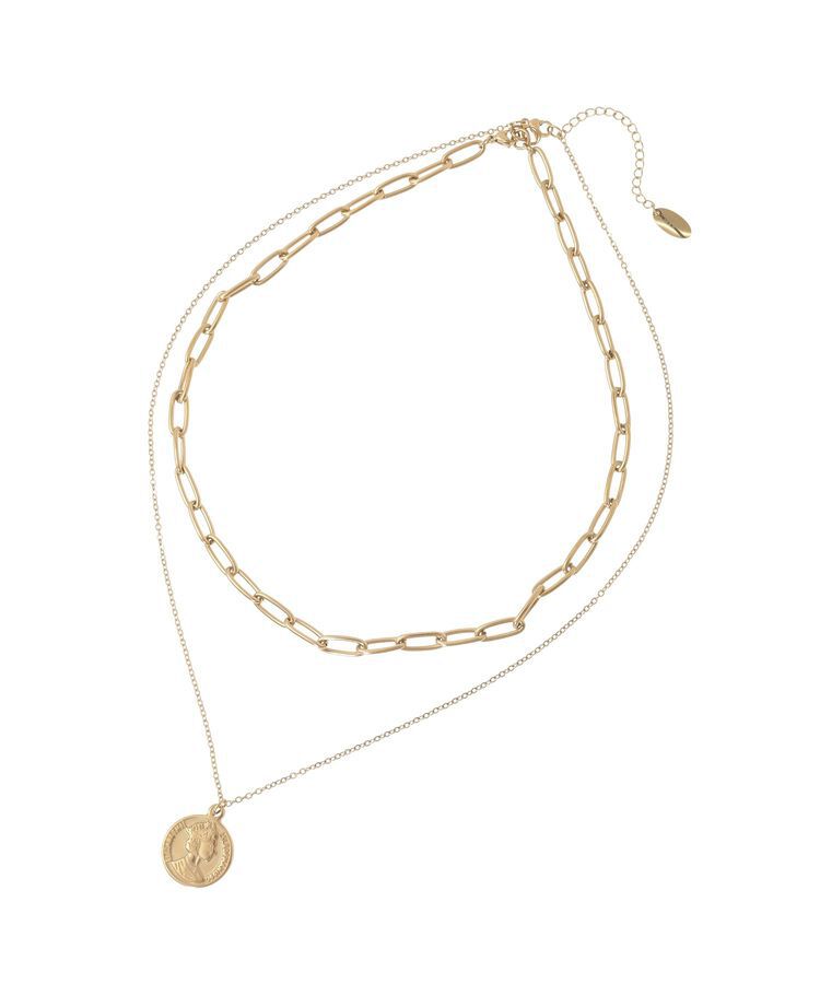 AMERICAN HOLIC「【ステンレス】コイン2連ネックレス」|ネックレス|