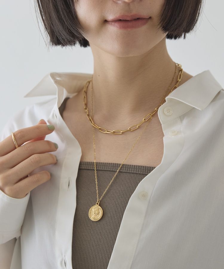 AMERICAN HOLIC「【ステンレス】コイン2連ネックレス」|ネックレス|Gold