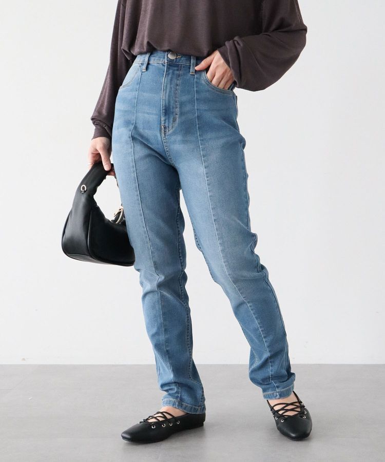 Green Parks「GUMストレッチデニム センター切替テーパードパンツ」|その他|