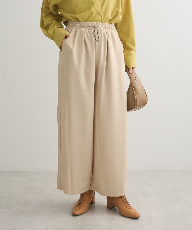 Green Parks「つやサテンパンツ」|その他|Light beige