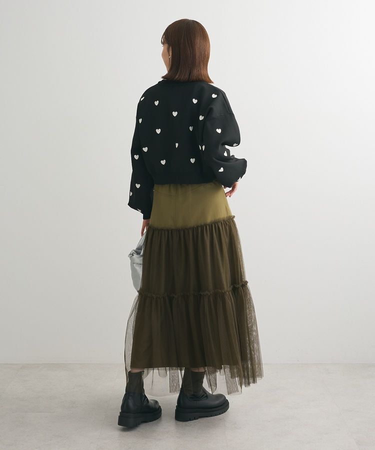 Green Parks「・ELENCARE DUE ハイブリットティアードスカート」|フレア|