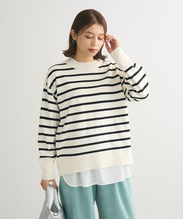 Green Parks「もちやわモックネックニットプルオーバー」|ニット・セーター|