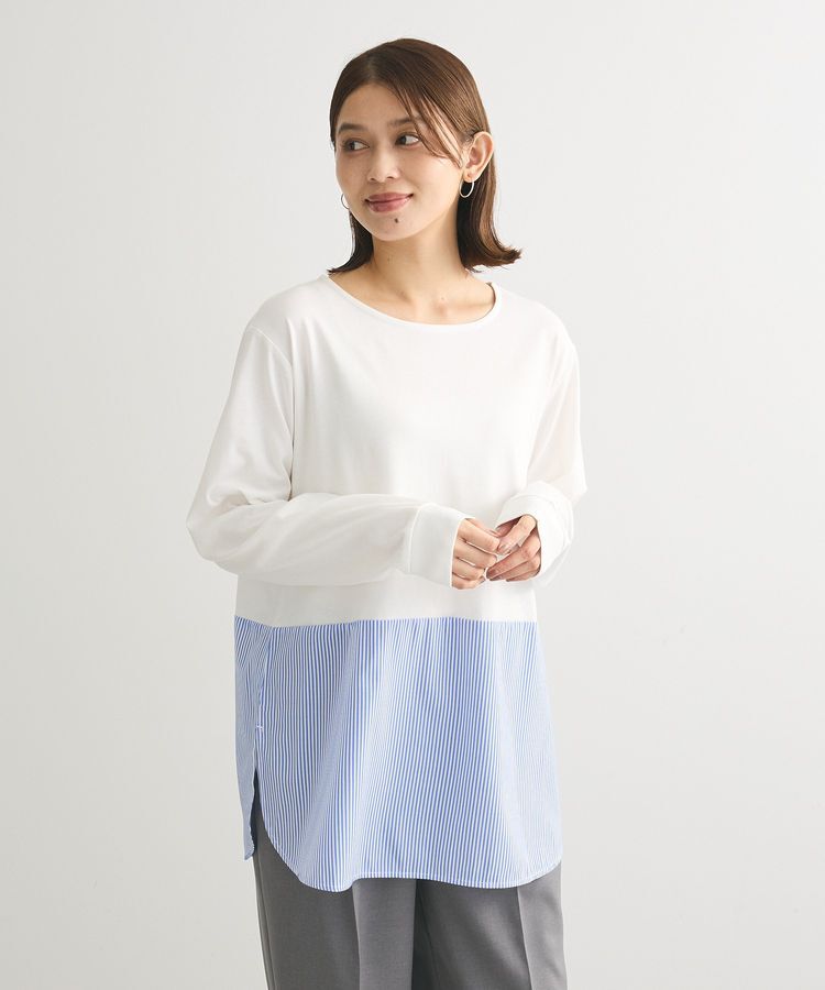 Green Parks「裾ドッキングホワイトインナー」|インナー|Stripe