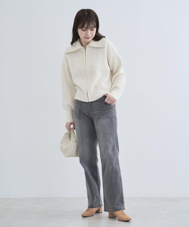 Green Parks「Zip付きコンパクトニットカーディガン」|カーディガン|