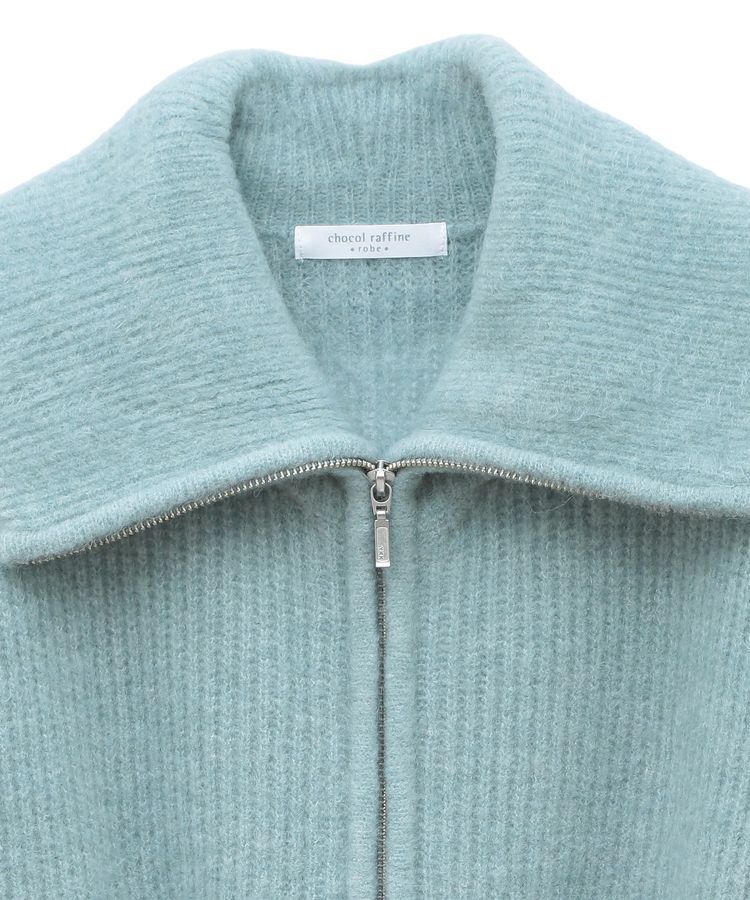 Green Parks「Zip付きコンパクトニットカーディガン」|カーディガン|