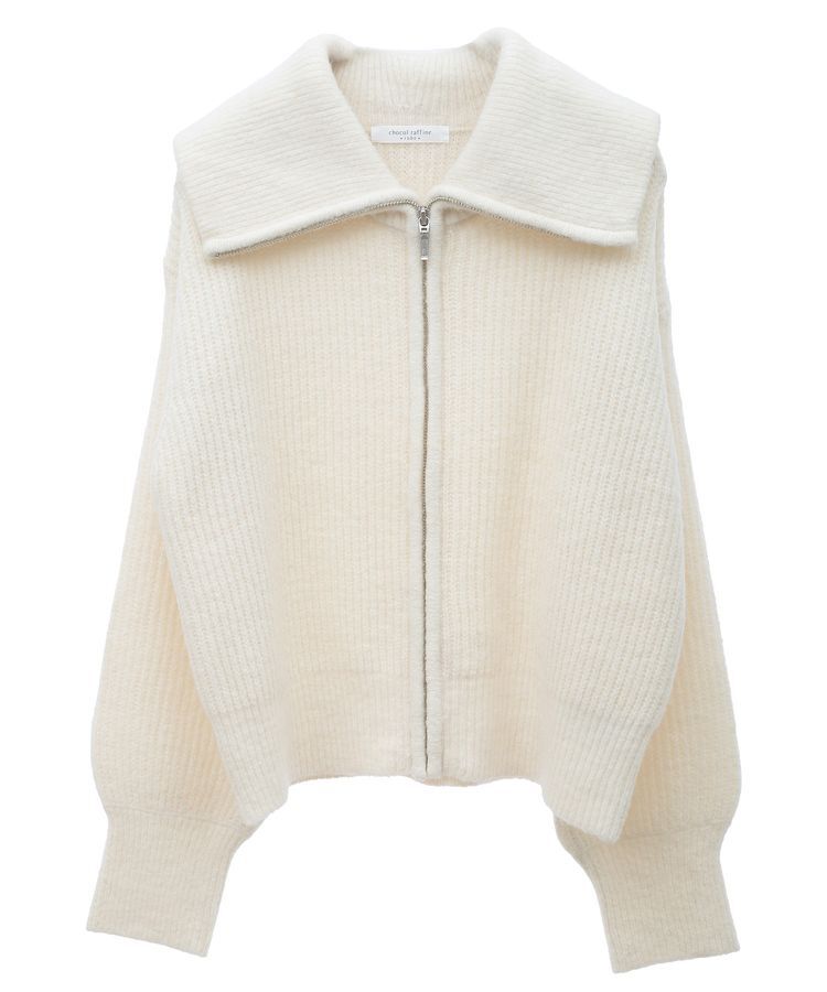 Green Parks「Zip付きコンパクトニットカーディガン」|カーディガン|