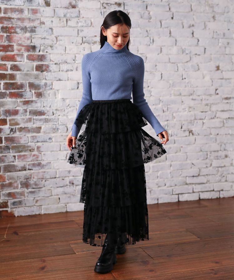 Green Parks「・ELENCARE DUE フロッキーptチュールスカート」|スカート|