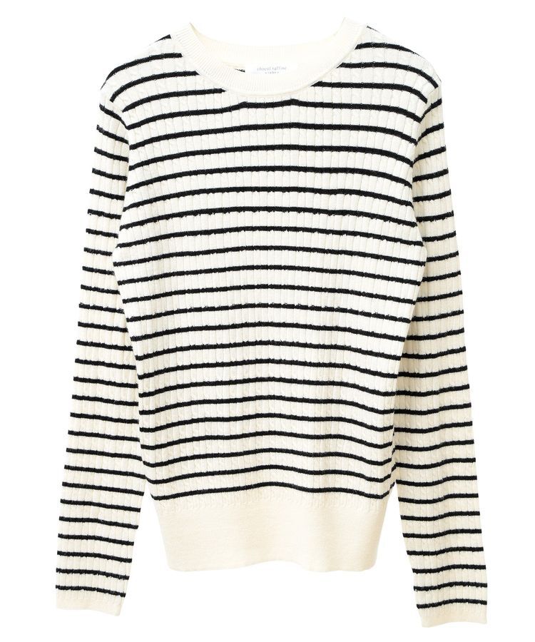 Green Parks「プチケーブルクルーネックニットプルオーバー」|ニット・セーター|