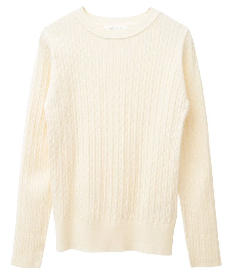 Green Parks「プチケーブルクルーネックニットプルオーバー」|ニット・セーター|