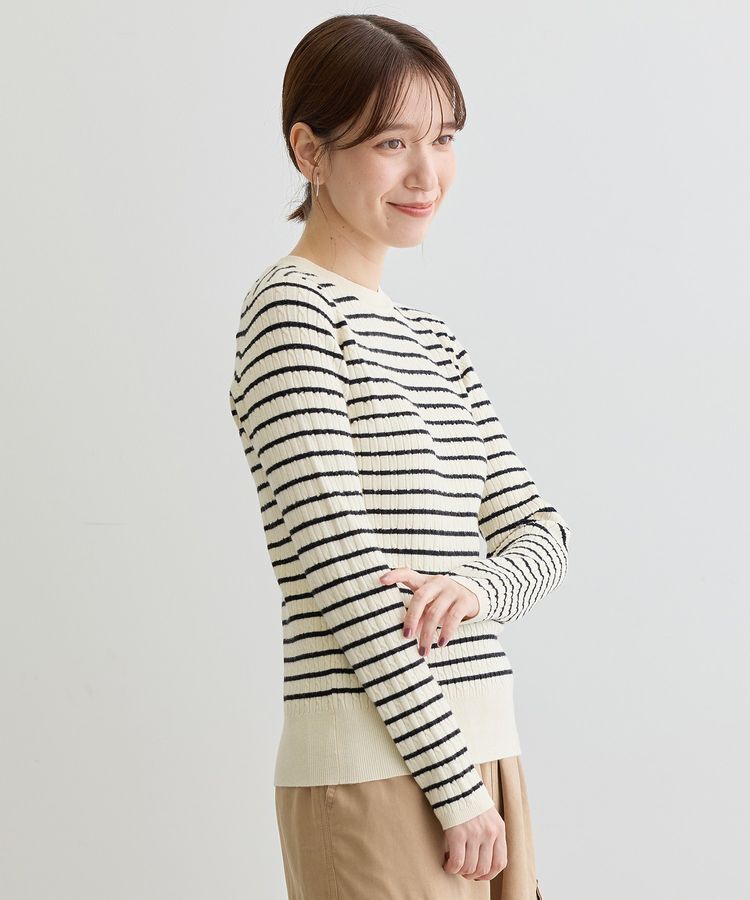 Green Parks「プチケーブルクルーネックニットプルオーバー」|ニット・セーター|