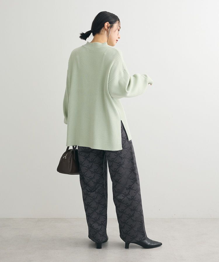 Green Parks「洗えるボトルネックリブニットプルオーバー」|ニット・セーター|