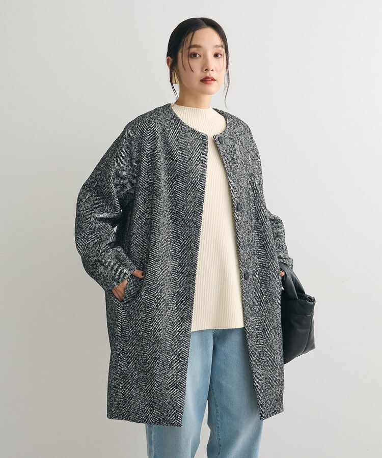 Green Parks「洗えるボトルネックリブニットプルオーバー」|ニット・セーター|