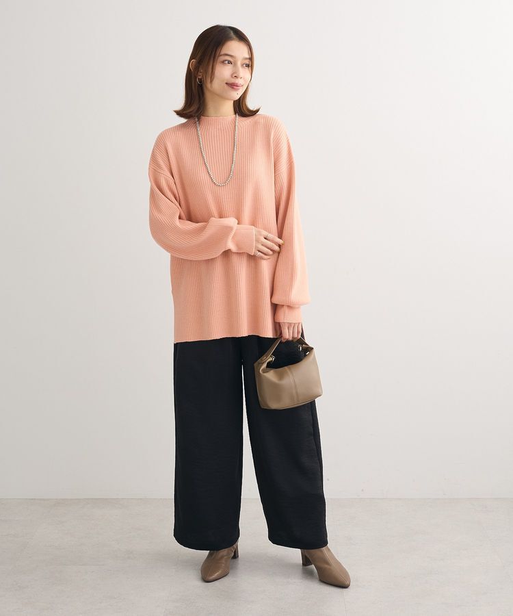 Green Parks「洗えるボトルネックリブニットプルオーバー」|ニット・セーター|