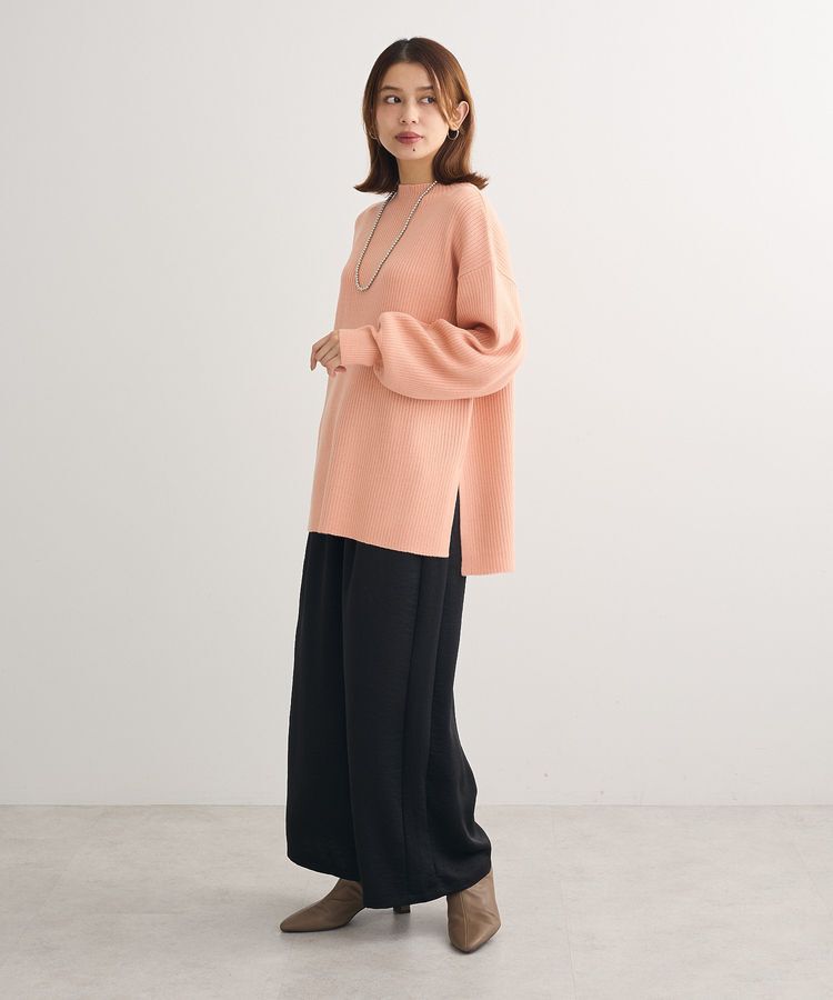 Green Parks「洗えるボトルネックリブニットプルオーバー」|ニット・セーター|