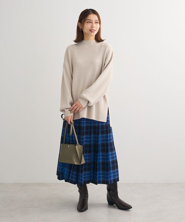 Green Parks「洗えるボトルネックリブニットプルオーバー」|ニット・セーター|