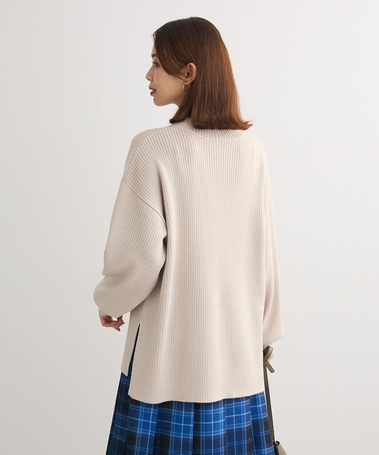 Green Parks「洗えるボトルネックリブニットプルオーバー」|ニット・セーター|