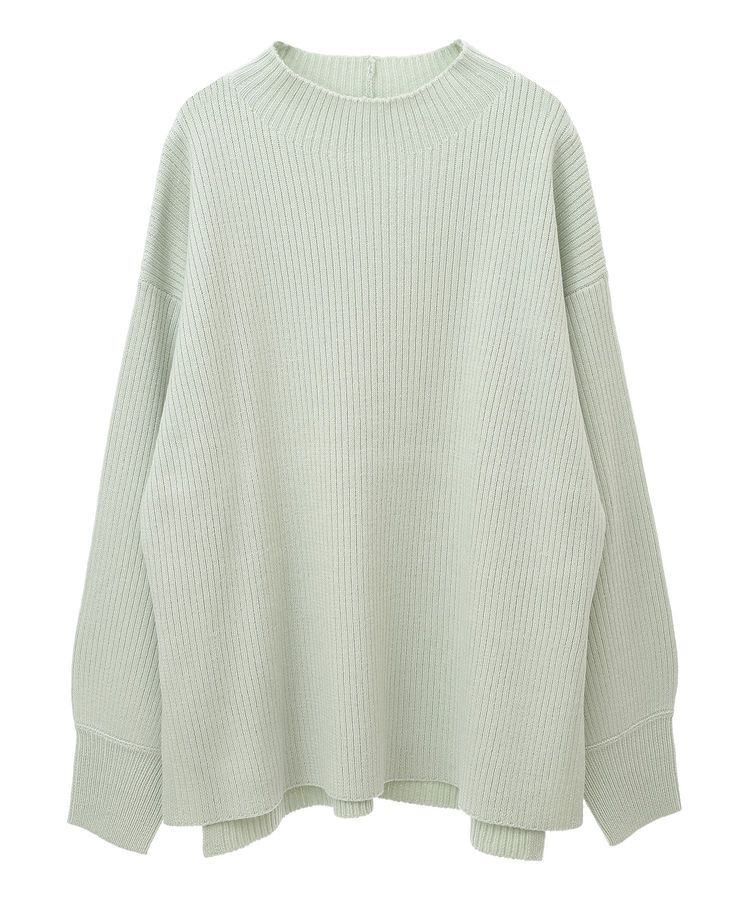 Green Parks「洗えるボトルネックリブニットプルオーバー」|ニット・セーター|
