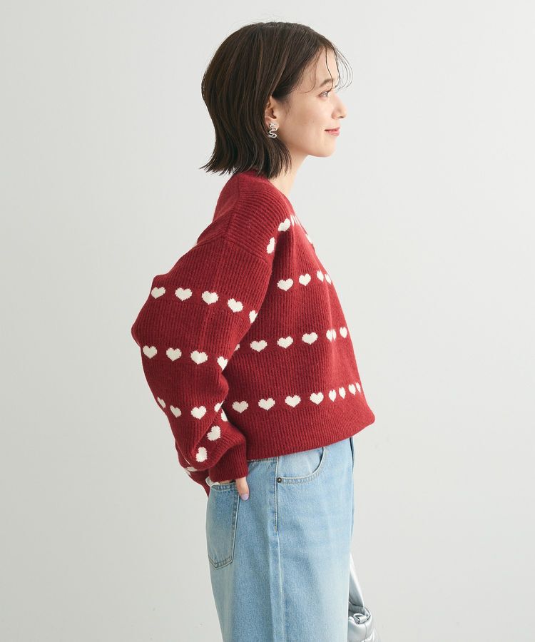 Green Parks「・swing by ハートクルーネックニット」|ニット・セーター|