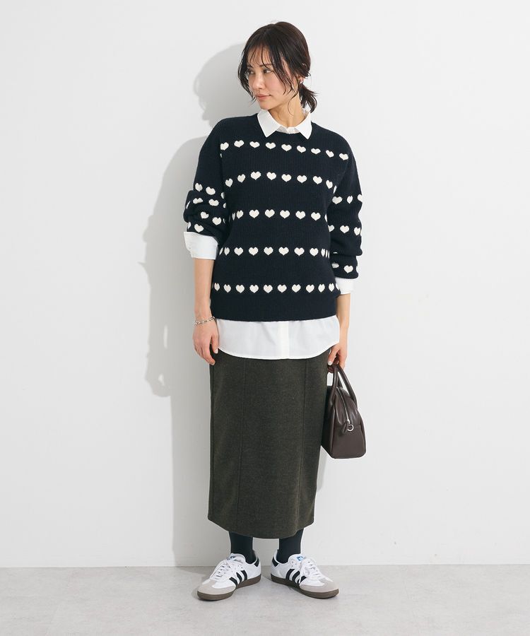 Green Parks「・swing by ハートクルーネックニット」|ニット・セーター|