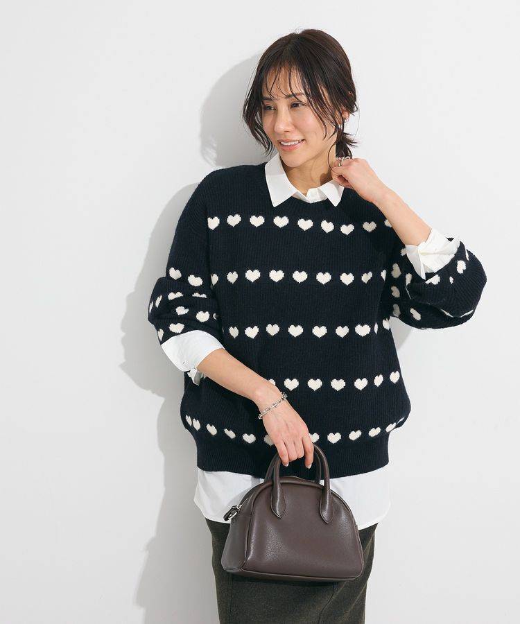 Green Parks「・swing by ハートクルーネックニット」|ニット・セーター|