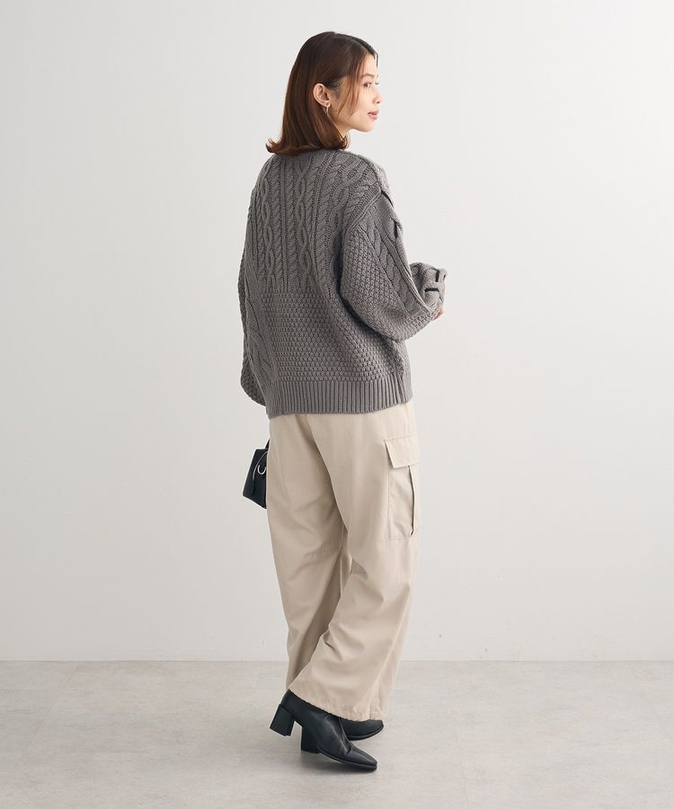 Green Parks「変形ケーブルニットプルオーバー」|ニット・セーター|