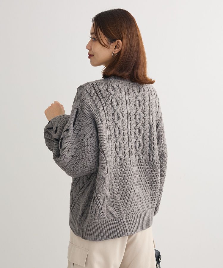 Green Parks「変形ケーブルニットプルオーバー」|ニット・セーター|