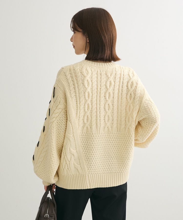 Green Parks「変形ケーブルニットプルオーバー」|ニット・セーター|
