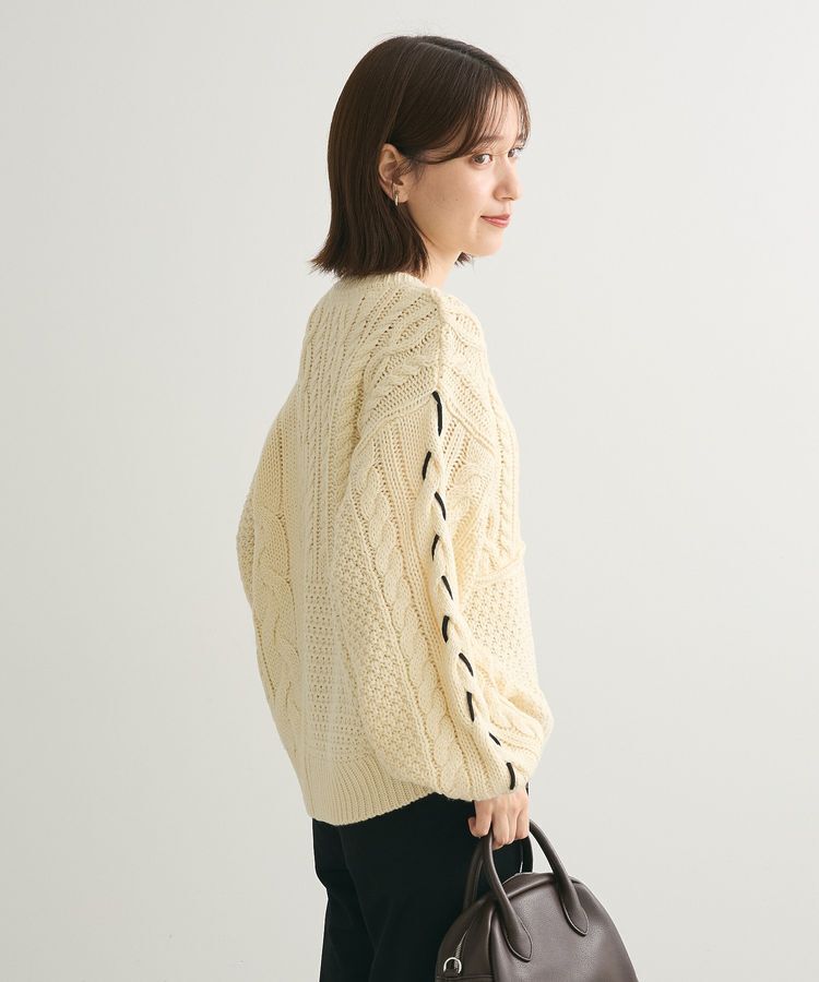 Green Parks「変形ケーブルニットプルオーバー」|ニット・セーター|