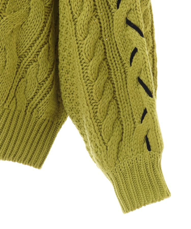 Green Parks「変形ケーブルニットプルオーバー」|ニット・セーター|