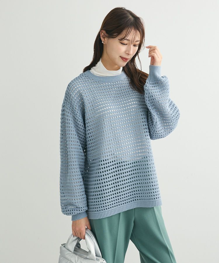 Green Parks「メッシュニットチュニック」|ニット・セーター|