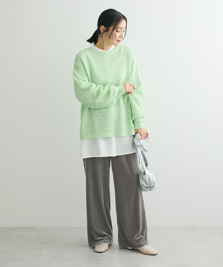 Green Parks「メッシュニットチュニック」|ニット・セーター|
