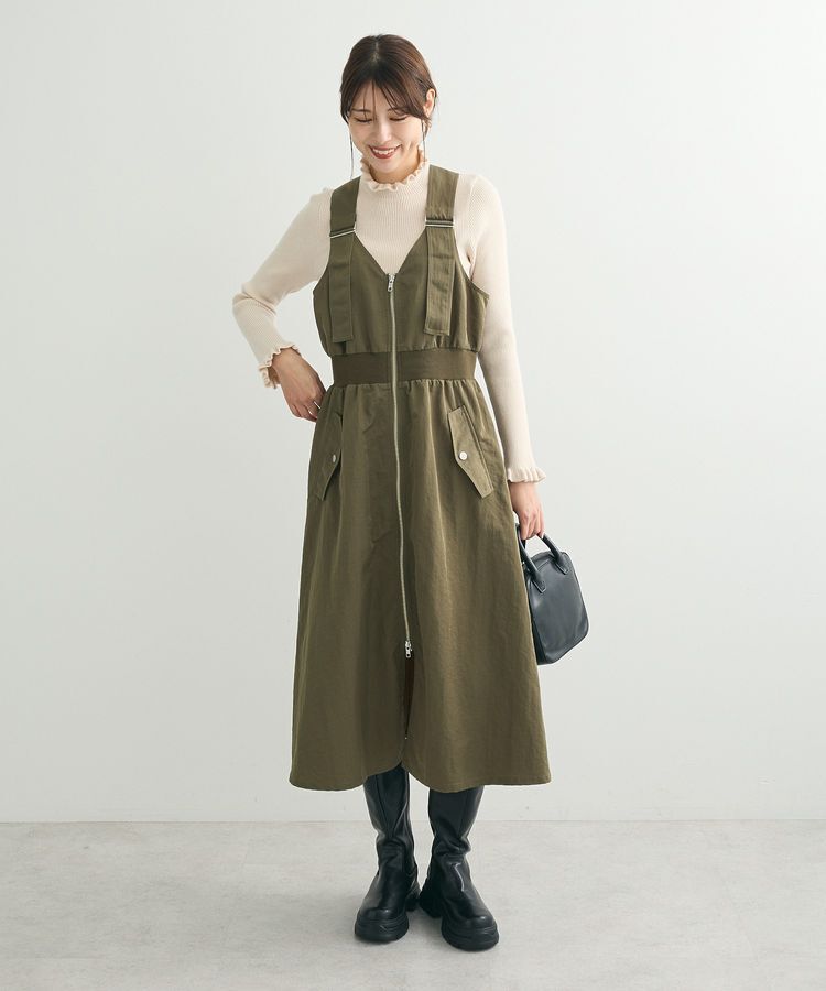 Green Parks「・SUGAR SPOON MA-1ジャンスカ」|ジャンパースカート|Khaki