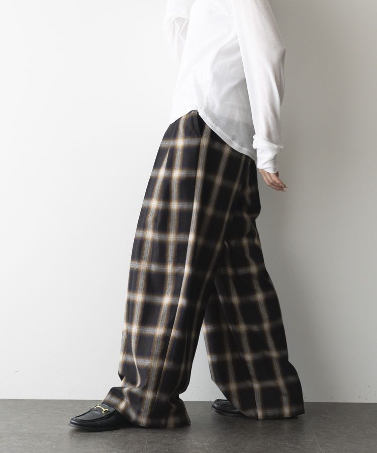 GARAGE OF GOOD CLOTHING「【日本製】オンブレチェック２タックワイドパンツ」|その他|