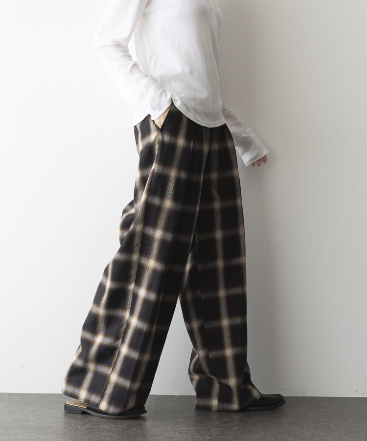 GARAGE OF GOOD CLOTHING「【日本製】オンブレチェック２タックワイドパンツ」|その他|