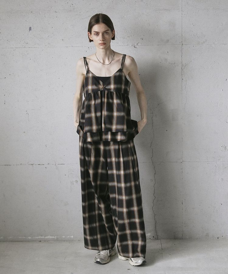 GARAGE OF GOOD CLOTHING「【日本製】オンブレチェック２タックワイドパンツ」|その他|