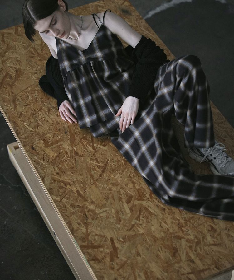 GARAGE OF GOOD CLOTHING「【日本製】オンブレチェック２タックワイドパンツ」|その他|