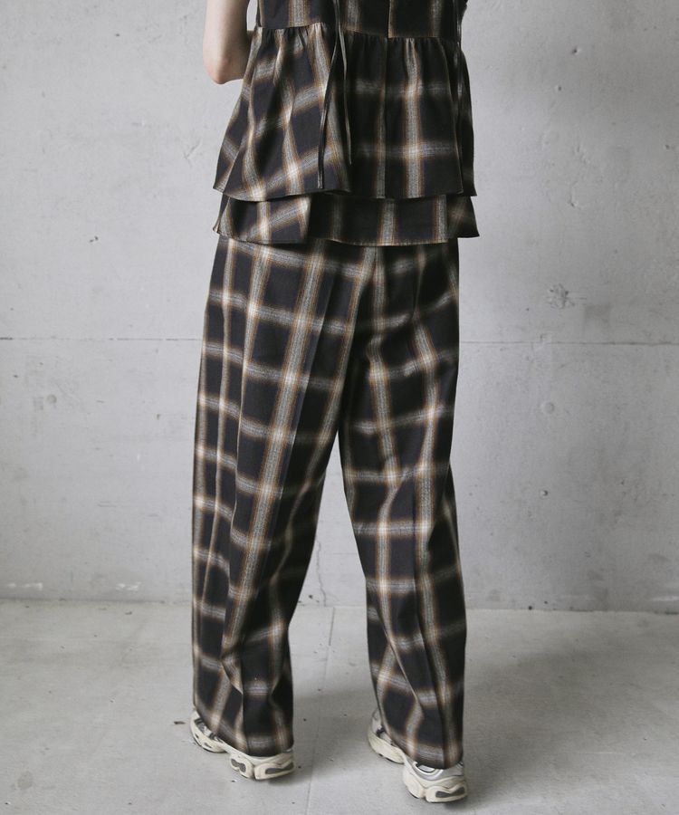 GARAGE OF GOOD CLOTHING「【日本製】オンブレチェック２タックワイドパンツ」|その他|