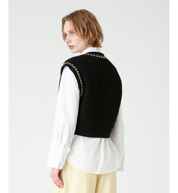 LOULOU WILLOUGHBY「【LOULOU WILLOUGHBY】チェーントリムミニベスト」|ベスト・ジレ|