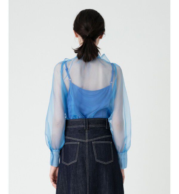 LOULOU WILLOUGHBY「《ドラマ着用》【LOULOU WILLOUGHBY】シルキーリボンブラウス」|シャツ・ブラウス|