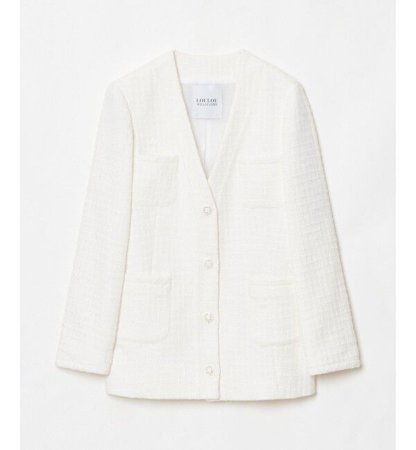 LOULOU WILLOUGHBY「【LOULOU WILLOUGHBY】スラブツイードロングジャケット」|その他|