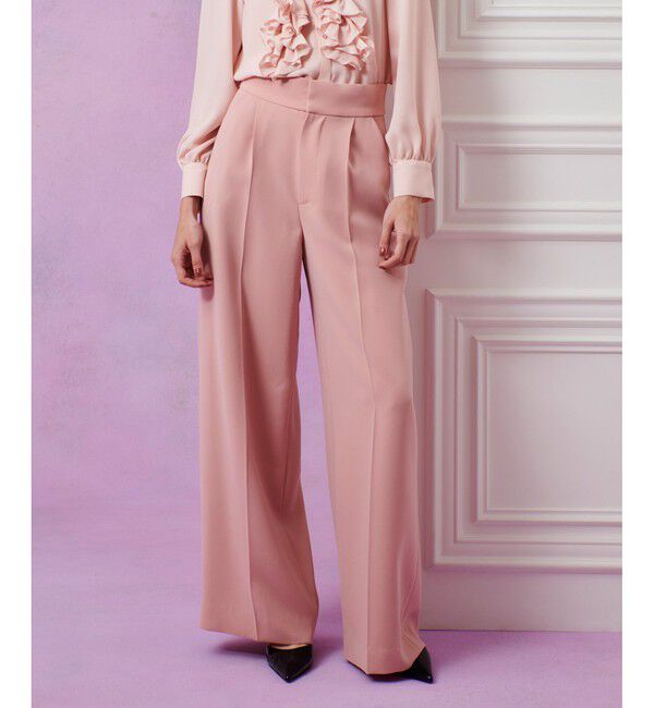 LOULOU WILLOUGHBY「【LOULOU WILLOUGHBY】ダブルクロスハイウエストサロペットパンツ」|チノ|