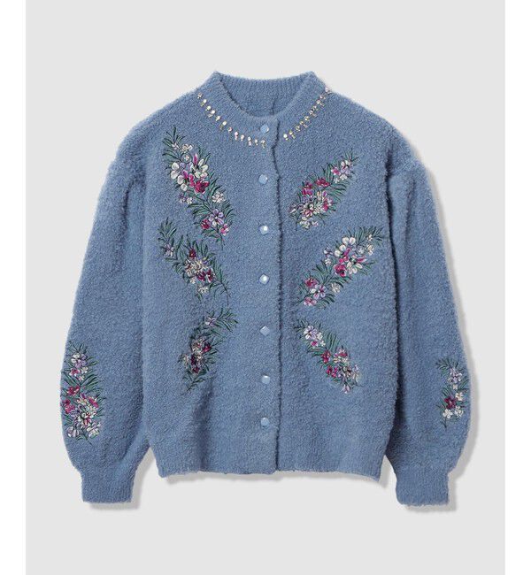 LOULOU WILLOUGHBY「【LOULOU WILLOUGHBY】フラワーズエンブロイダリーカーディガン」|カーディガン|
