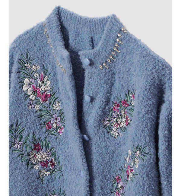 LOULOU WILLOUGHBY「【LOULOU WILLOUGHBY】フラワーズエンブロイダリーカーディガン」|カーディガン|