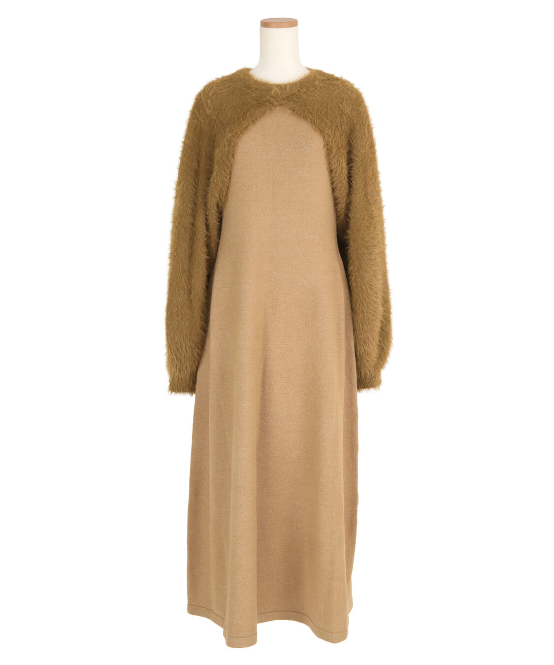 titivate「【sakiさんA/Wコラボ】シャギーニットセットワンピース」|ワンピース|