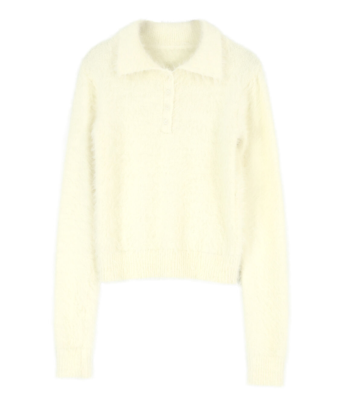 titivate「ポロ襟シャギーニット」|ニット・セーター|アイボリー