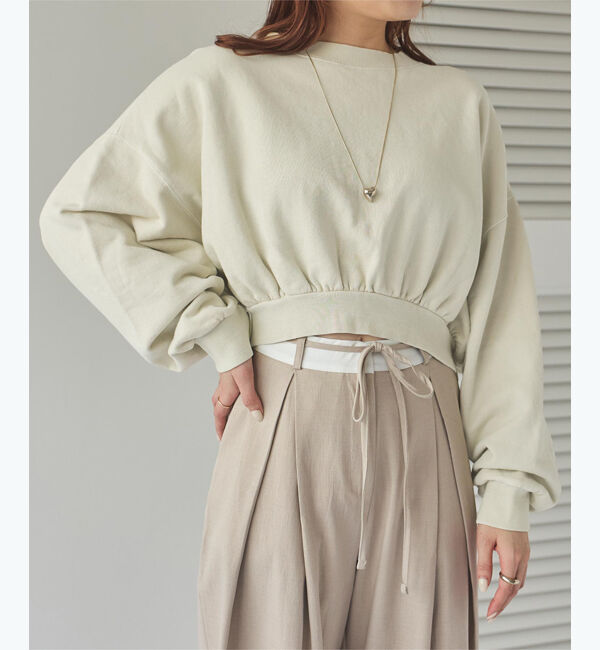 titivate「ピグメント裏毛カットソースウェット」|Tシャツ・カットソー|アイボリー